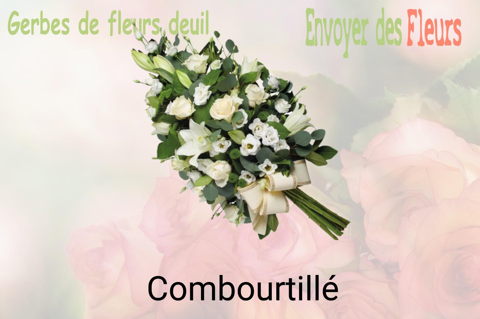 Gerbe de fleurs de deuil livrée à Combourtillé
